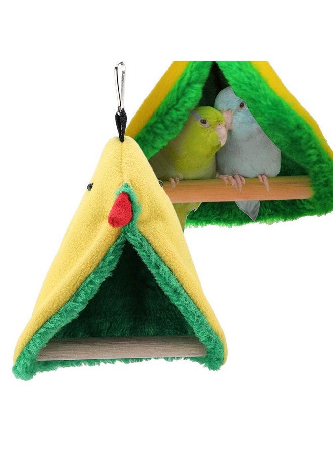 GOTOTOP Bird Hammock Bird Parrot Triangle Plush Hammock Cage Happy Tent Bed Hanging Cave Toy Bird Teepee Tent 5.5x3.9x7.1in - Image 1