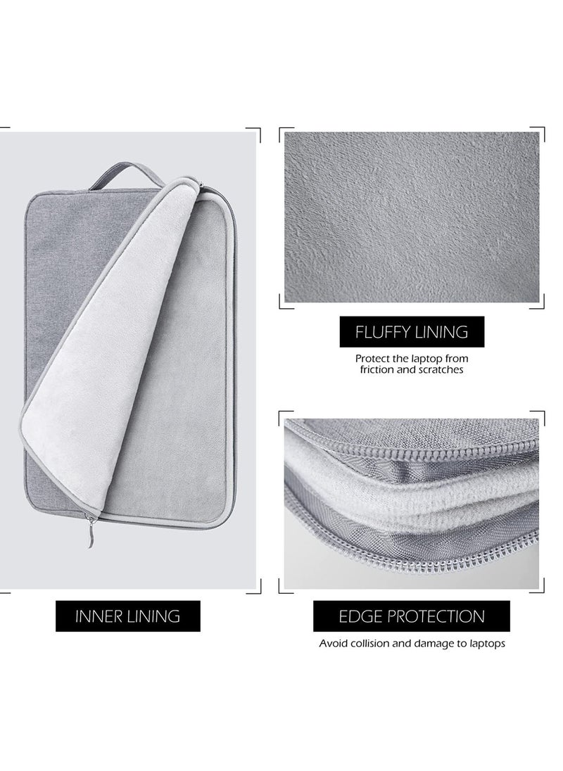 Generic - Laptop Sleeve 15.6 Inch, 16 Inch Laptop Case Cover for Lenovo IdeaPad/ThinkPad, HP Victus 15.6" Gaming Laptop/HP Pavilion/Envy x360, ASUS VivoBook Notebook, Dell Inspiron Carrying Bag, Light Grey - Image 1