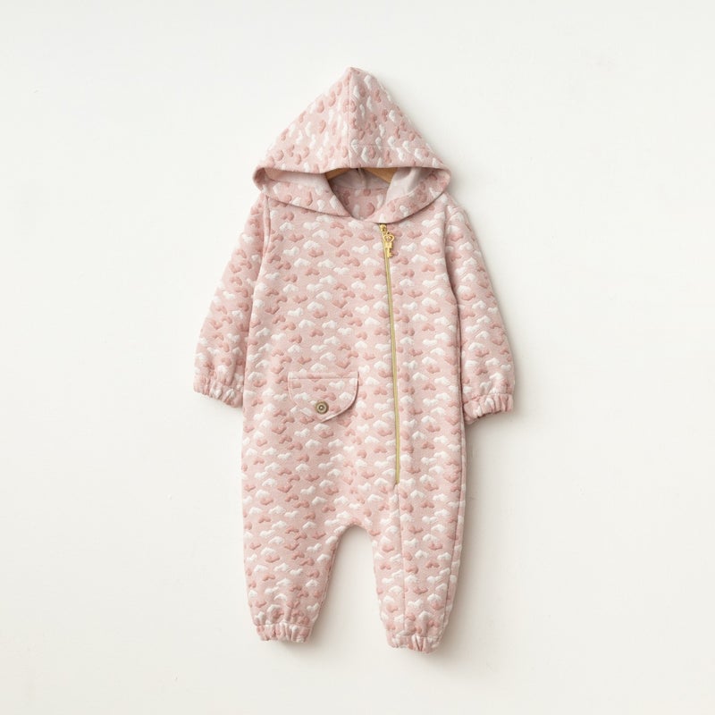 Baby Fou Heart Hooded Jumpsuit - Image 1