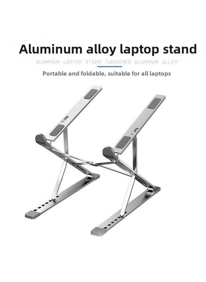 Laptop Bracket Double-layer Desktop Aluminum Alloy Metal Bracket Folding Heat Dissipation Lifting Flat Bracket-Color:N3 Aluminum Alloy 16inch Running Model-black - Image 2