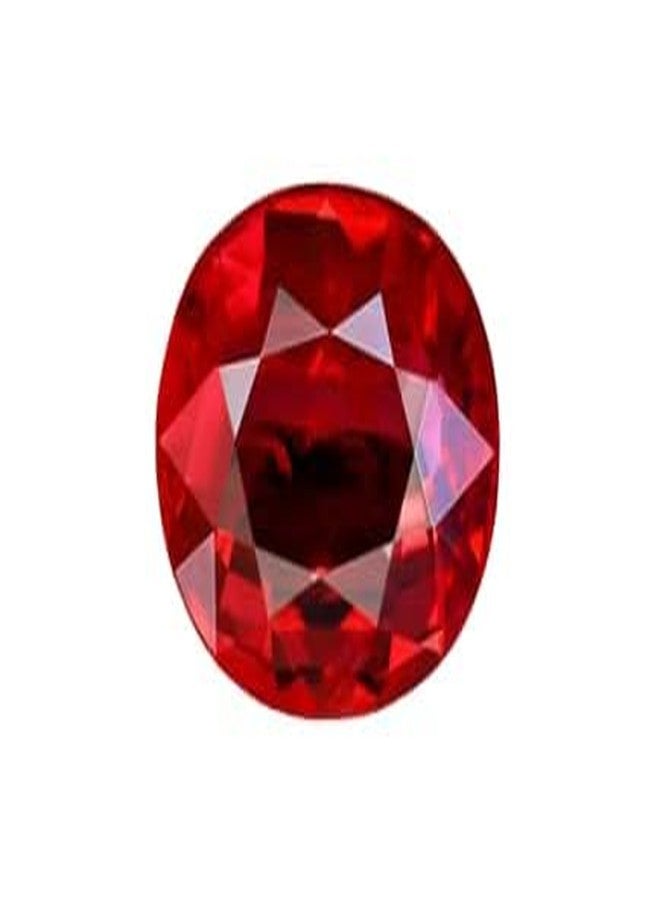 GEMS RIVER Natural Super Quality AA++ Quality 3.00 Carat Burmese Ruby Manik Stone Original Earth Mind Certified Natural Super Quality Loose Gemstone (Lab - Teseted) (F296) - Image 1