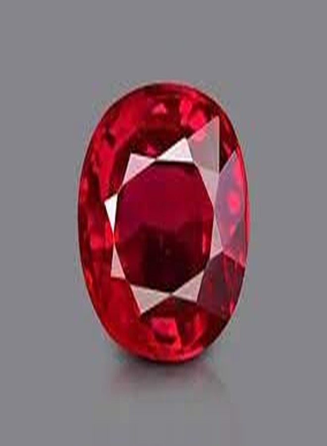 GEMS RIVER Natural Super Quality AA++ Quality 3.00 Carat Burmese Ruby Manik Stone Original Earth Mind Certified Natural Super Quality Loose Gemstone (Lab - Teseted) (F296) - Image 3