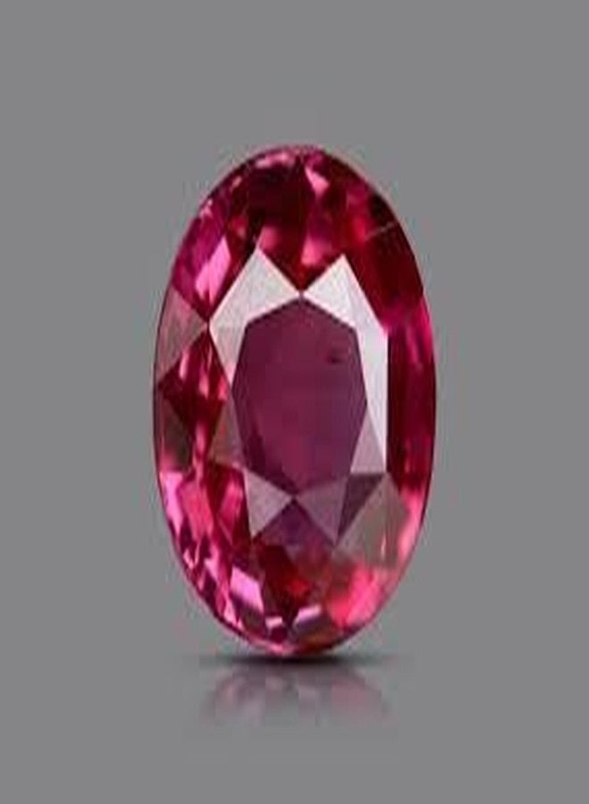 GEMS RIVER Natural Super Quality AA++ Quality 3.00 Carat Burmese Ruby Manik Stone Original Earth Mind Certified Natural Super Quality Loose Gemstone (Lab - Teseted) (F296) - Image 2