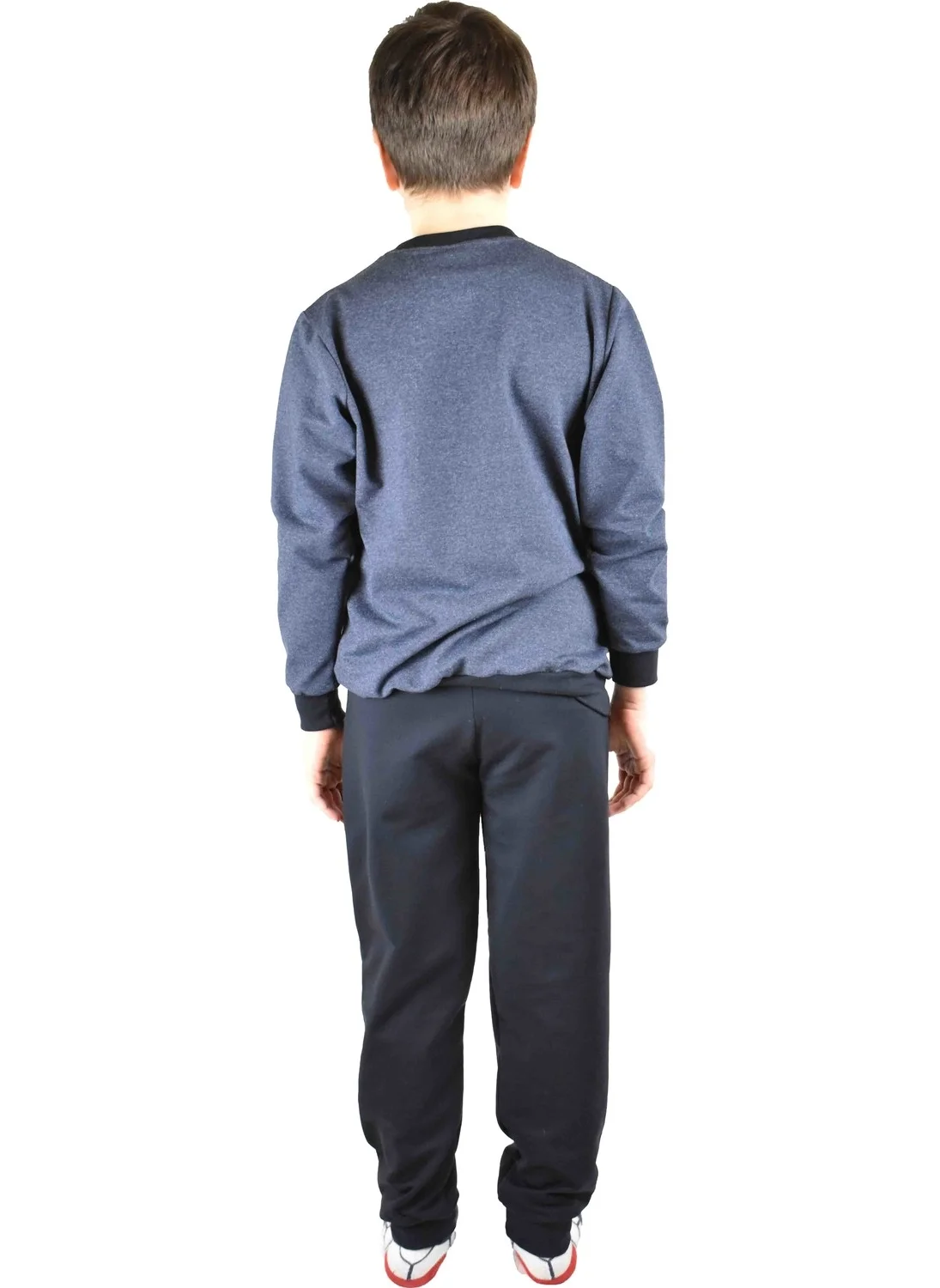 Bluence Men's Waiter Printed Blue Cotton Tracksuit Set