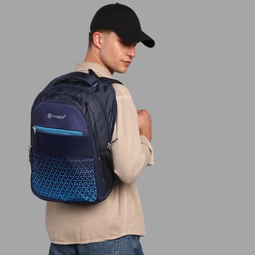 HYDER Glitch 35L Multipurpose Backpack For Men,Women, Boys And Girls Bags for College, School, Travel, Office and Daily Use - Durable, Comfortable, and Stylish Bag/Backpacks (Navy Blue) - Image 2