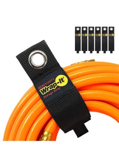 Generic Wrap-It Storage Heavy-Duty   Straps 17-inch 6 Pack - Hook and Loop Extension Cord Organizer Hanger Cord Wrap Keeper Cable Straps for Cords Hoses Rope RV Boat and Garage Storage and Organization  - Image 1