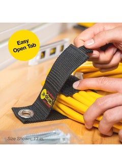 Generic Wrap-It Storage Heavy-Duty   Straps 17-inch 6 Pack - Hook and Loop Extension Cord Organizer Hanger Cord Wrap Keeper Cable Straps for Cords Hoses Rope RV Boat and Garage Storage and Organization  - Image 5