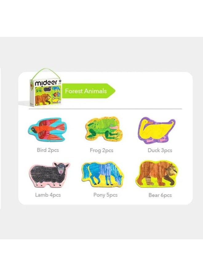 MiDeer My First Artist Puzzle - Forest Animals - 22pcs Educational Toddler Puzzle Set | Large Pieces for Fine Motor Skills & Cognitive Development | Safe & Durable Material - Image 4