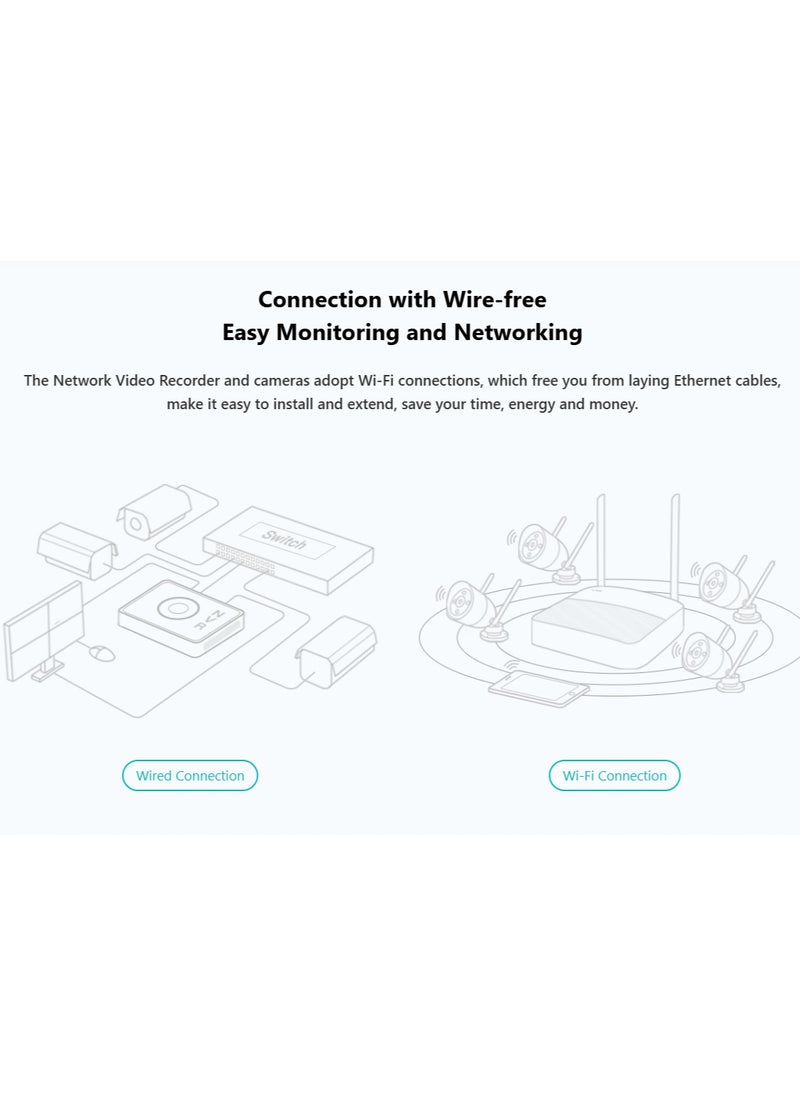 K4W 3TC  4 Channel Wireless 2K Video Security Kit