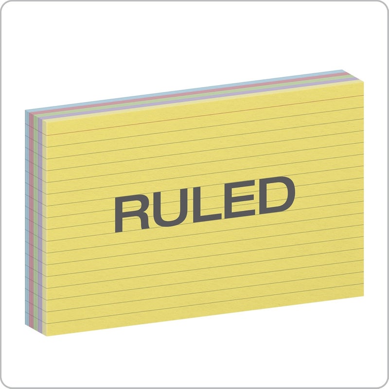 Oxford Index Cards, Assorted Colors, 5" x 8", Ruled, 100-Pack (35810) - Image 2