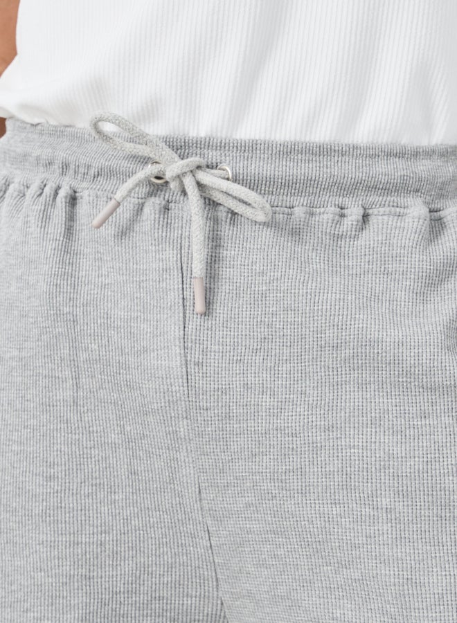 Styli Waffle Textured Shorts with Drawstring - Image 4