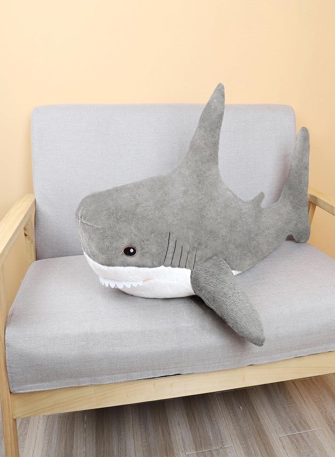 MUPI Shark Plush 11” Shark Stuffed Animal Shark Pillow Stuffed Shark Shark Toy Shark Ocean Stuffed Animal Big Plush Large Stuffed Shark Shark Doll Sea Animal（Grey） - Image 5