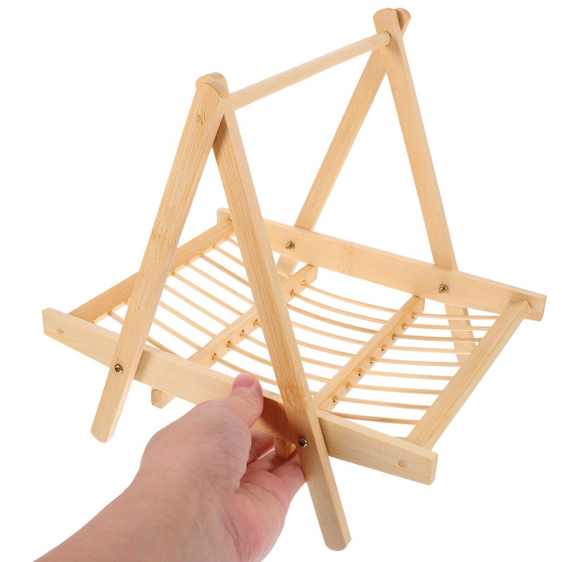 Foldable Woven Vegetable Fruit Basket 25x20x25cm Kitchen Storage Tray Produce Holder - Image 5