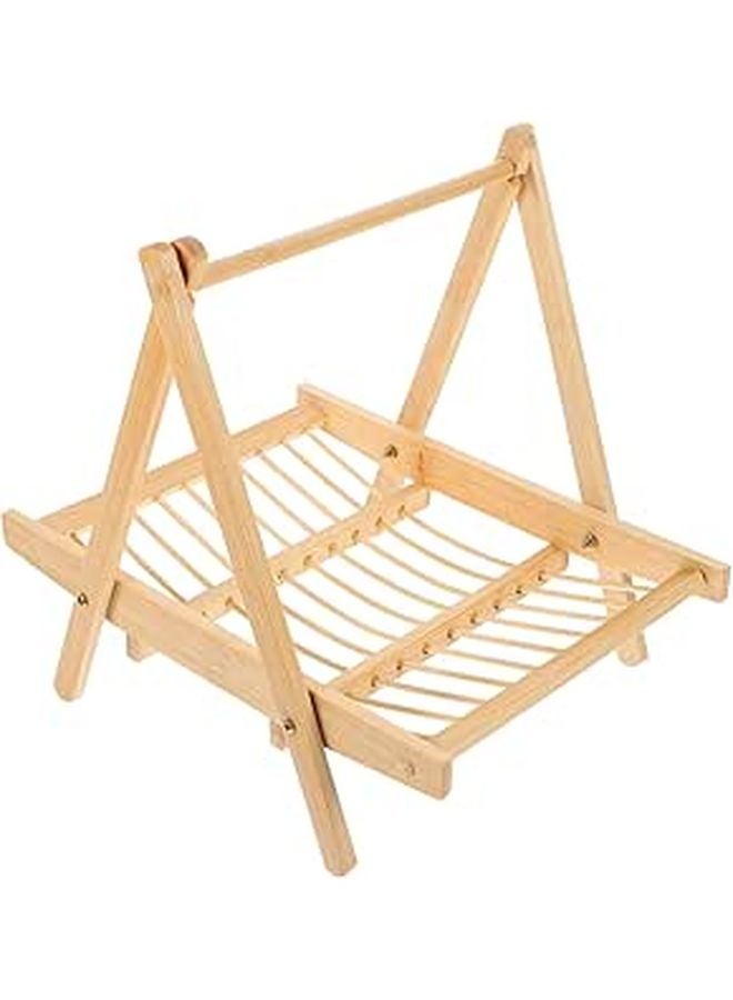 Foldable Woven Vegetable Fruit Basket 25x20x25cm Kitchen Storage Tray Produce Holder - Image 1
