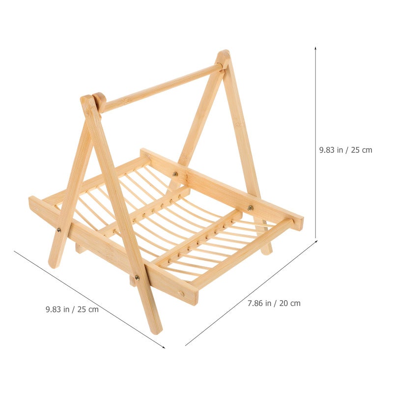 Foldable Woven Vegetable Fruit Basket 25x20x25cm Kitchen Storage Tray Produce Holder - Image 3