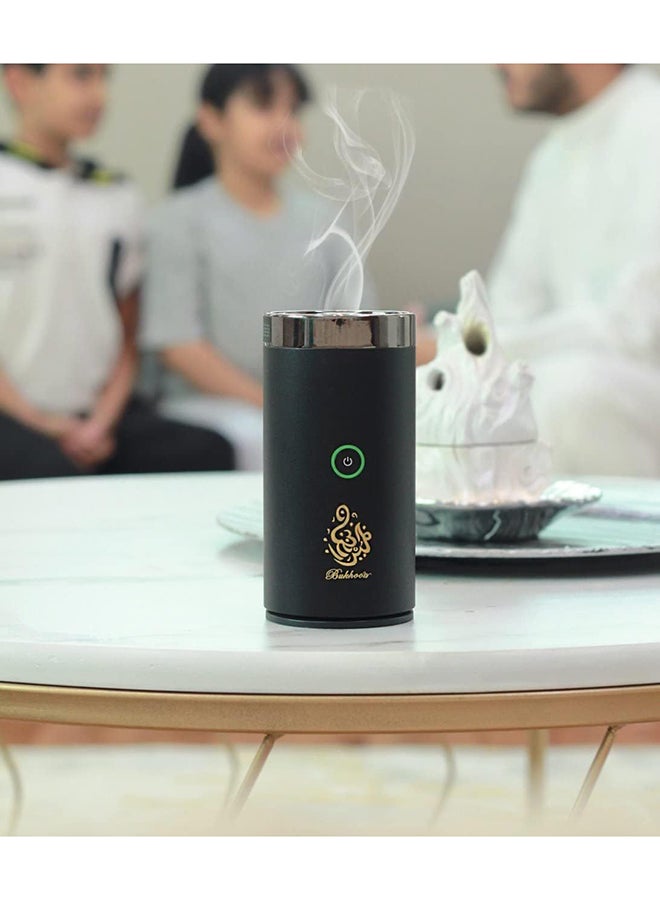 ACHAS Arabian Electronic Aromatherapy Incense Burner for Home Car, Rechargeable USB Type C Portable Electric Incense Burner Black - Image 2