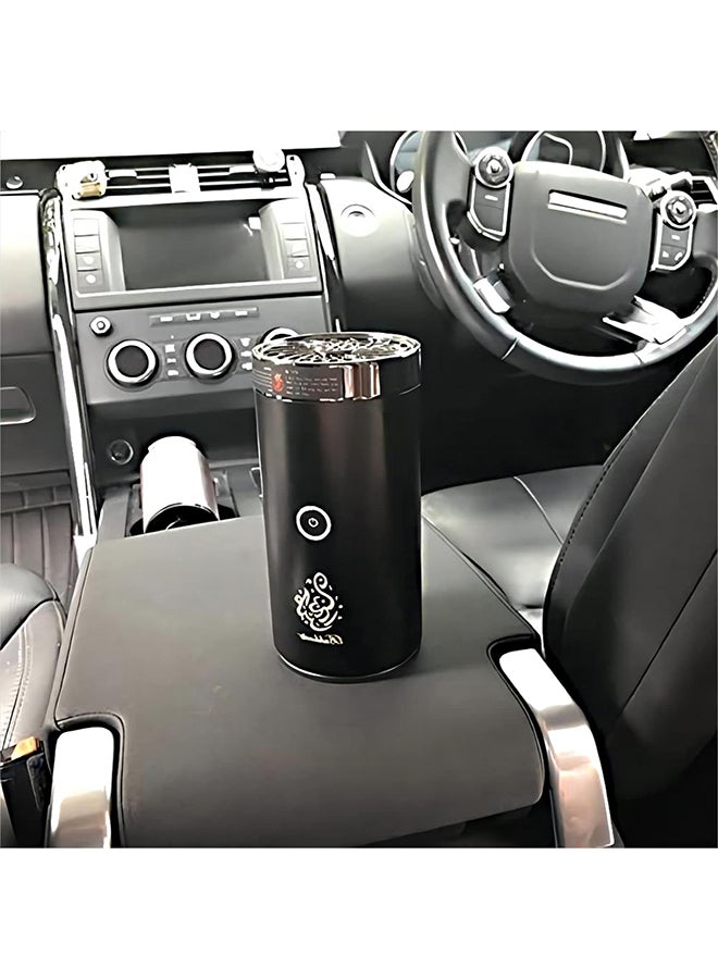 ACHAS Arabian Electronic Aromatherapy Incense Burner for Home Car, Rechargeable USB Type C Portable Electric Incense Burner Black - Image 3