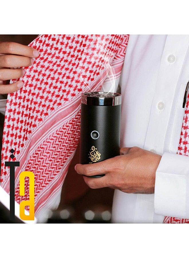 ACHAS Arabian Electronic Aromatherapy Incense Burner for Home Car, Rechargeable USB Type C Portable Electric Incense Burner Black - Image 4