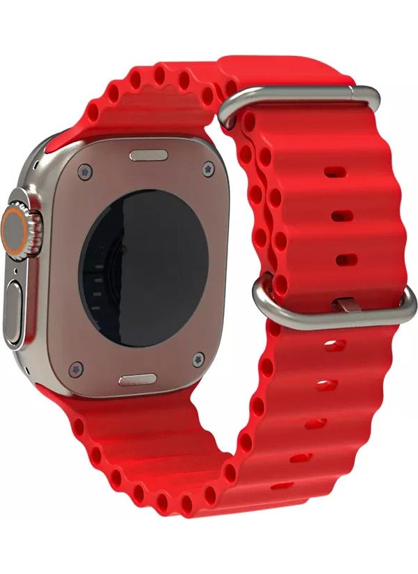Nezih Case - Decent Case Apple Watch Series 2/3/4/5/6/7/8/se/ultra 42MM 44MM 45MM 49MM Ocean Loop Metal Buckle Silicone Strap - Image 1