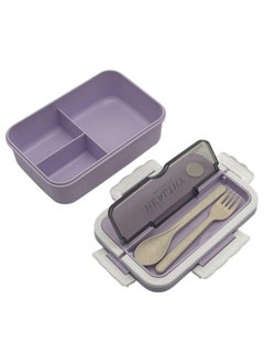 QSHOP QSHOP® Premium Imported Bento Lunch Box 3 Compartment Leakproof Insulated Lunch Box Microwave Safe Bento Box with Fork and Spoon  - Image 2