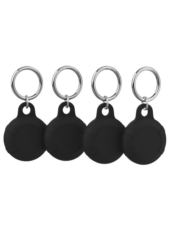 Generic - Suitable For Apple Airtag Protective Case Outdoor Waterproof For Apple Tracker Protective Case-Color:Black + Black + Black + Black + OPP Bag-Applicable Model:Applicable To For Apple Airtag - Image 1