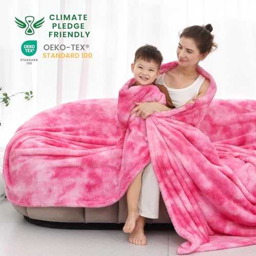 obinsm Warm Blanket Pink Soft Fleece Blankets Throw Blankets for Bed - Image 2