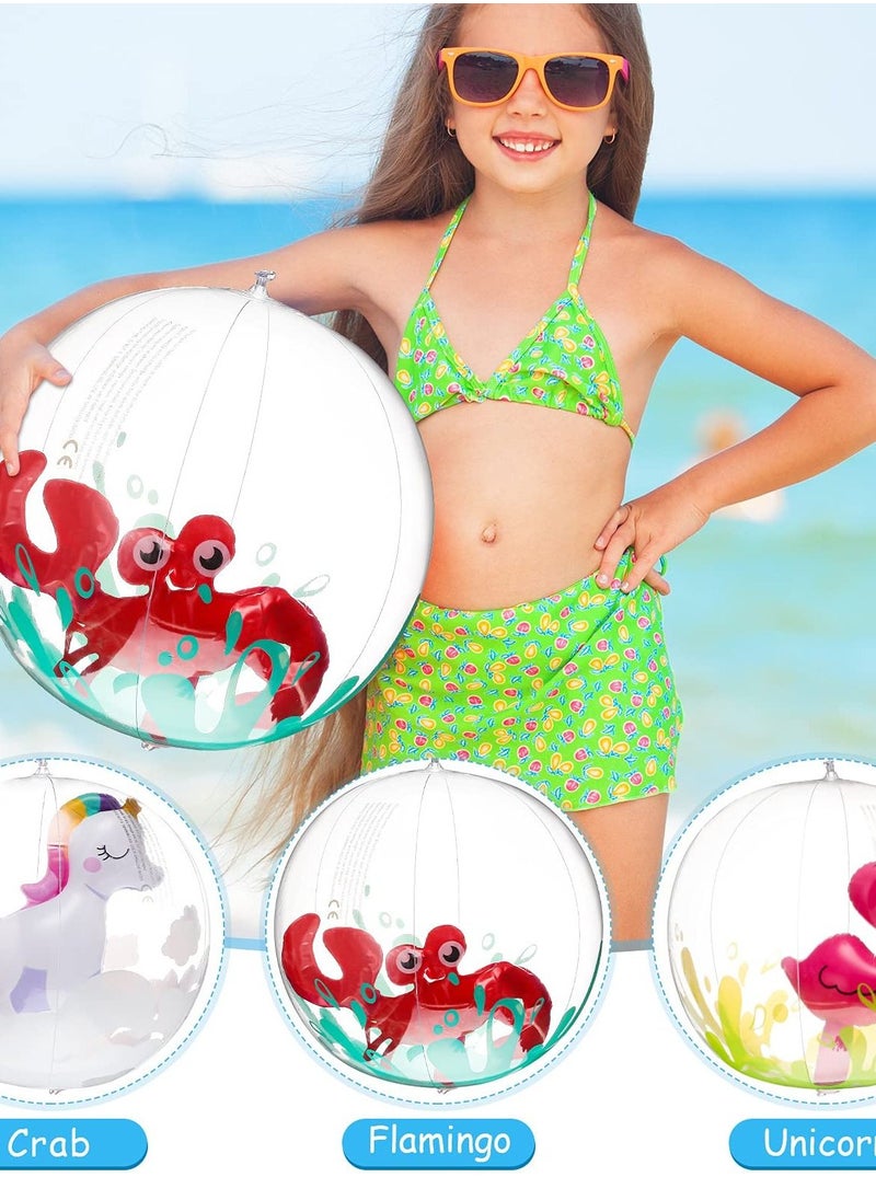Y&D - Beach Balls, 13" Kids Inflatable Balls Birthday Pool Party Gifts Summer Water Toys Games, Outdoor Activities, Boys and Girls (6 Pack) - Image 1
