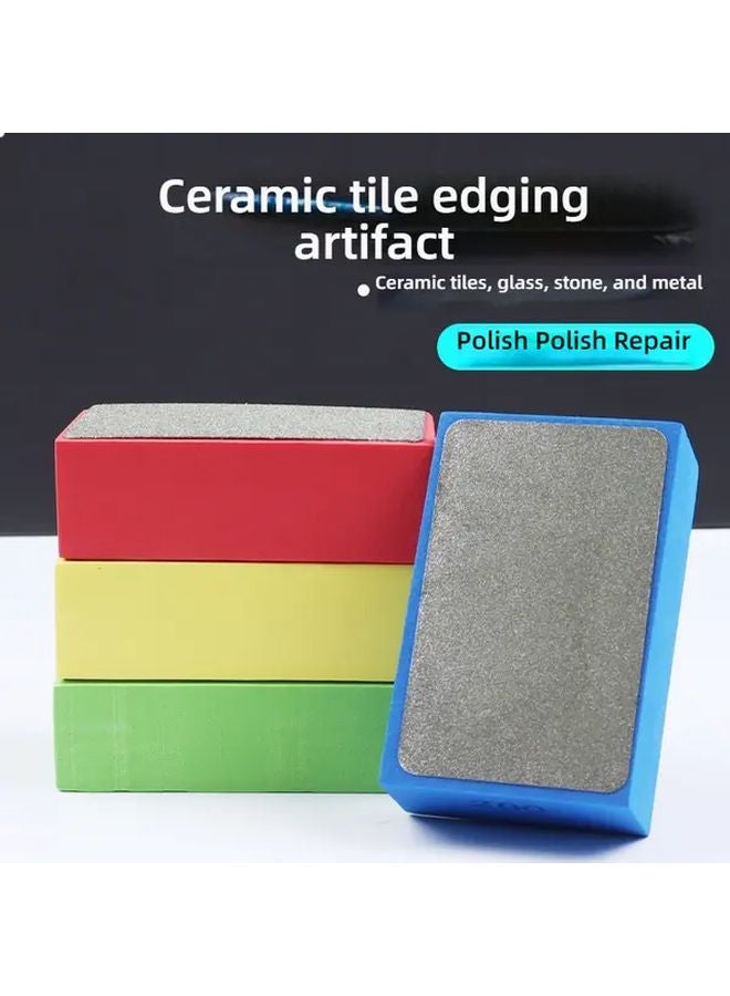Green 400 Mesh Diamond Sanding Sponge Block for Tile Glass Stone Metal Edging - Image 2