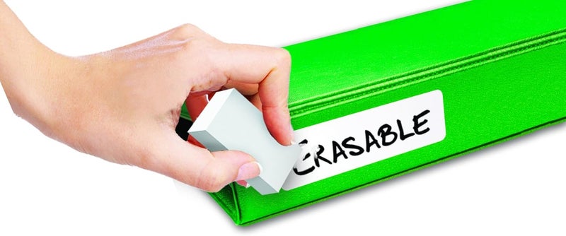 Jokari Erasable Reusable Office and School Binder Labels, 3.4 x 1 Inch. Kit Includes 20 Pack of Stickers with Fine-Tipped Permanent Marker and Eraser - Image 2