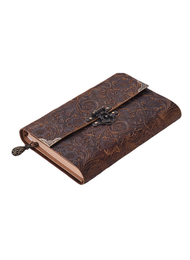 Generic Handmade Embossed Pattern Soft Leather Journal Travel Notebook  - Image 4