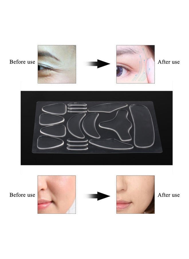 Captaintech Reusable Silicone Anti-Aging Wrinkle Patches Pad Set White  - Image 3