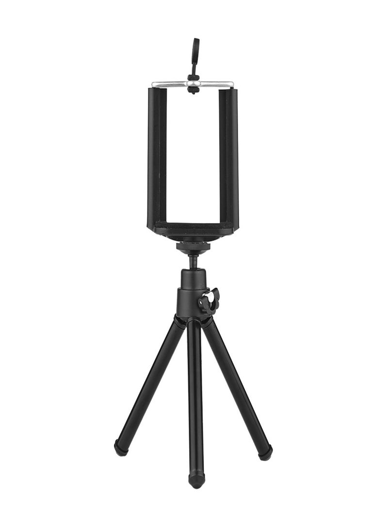 2-Section Extendable Aluminum Alloy Mini Tabletop Tripod + Adjustable Phone Holder with 1/4" Screw Mounts for 5.5-8.5cm Width Smartphones  - Image 3