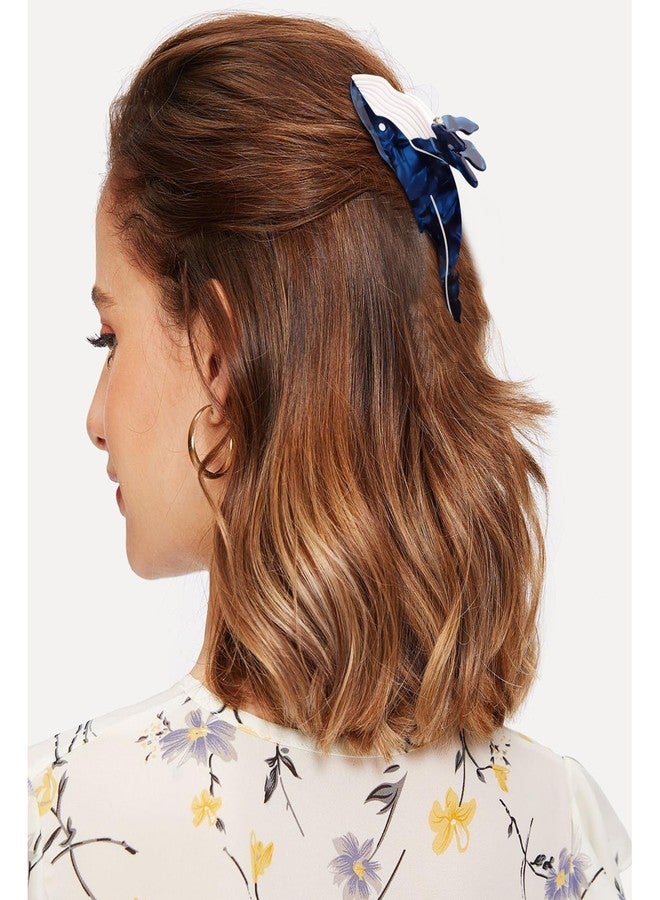 Hapdoo Whale Hair Clips, Cute Ocean Sea Animal Hair Claw Clip for Women Girls, Acetate Nautical Marine Hair Accessories Gift - Image 2