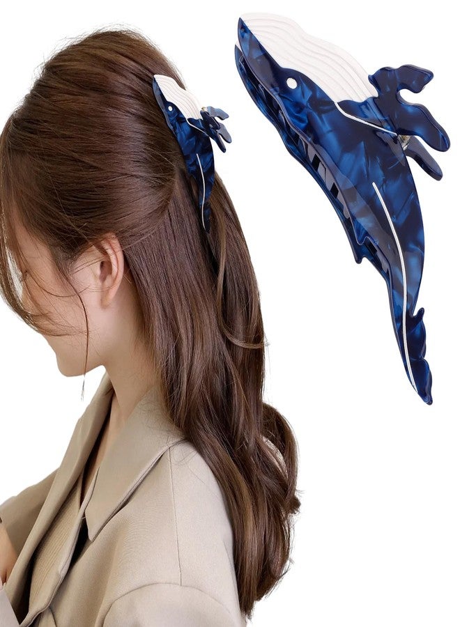 Hapdoo Whale Hair Clips, Cute Ocean Sea Animal Hair Claw Clip for Women Girls, Acetate Nautical Marine Hair Accessories Gift - Image 1