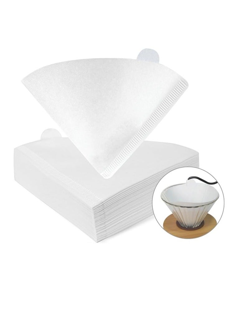 فلاتر قهوة v60 عدد 100 فلتر مقاس 02 حجم كبير ابيض - Image 1