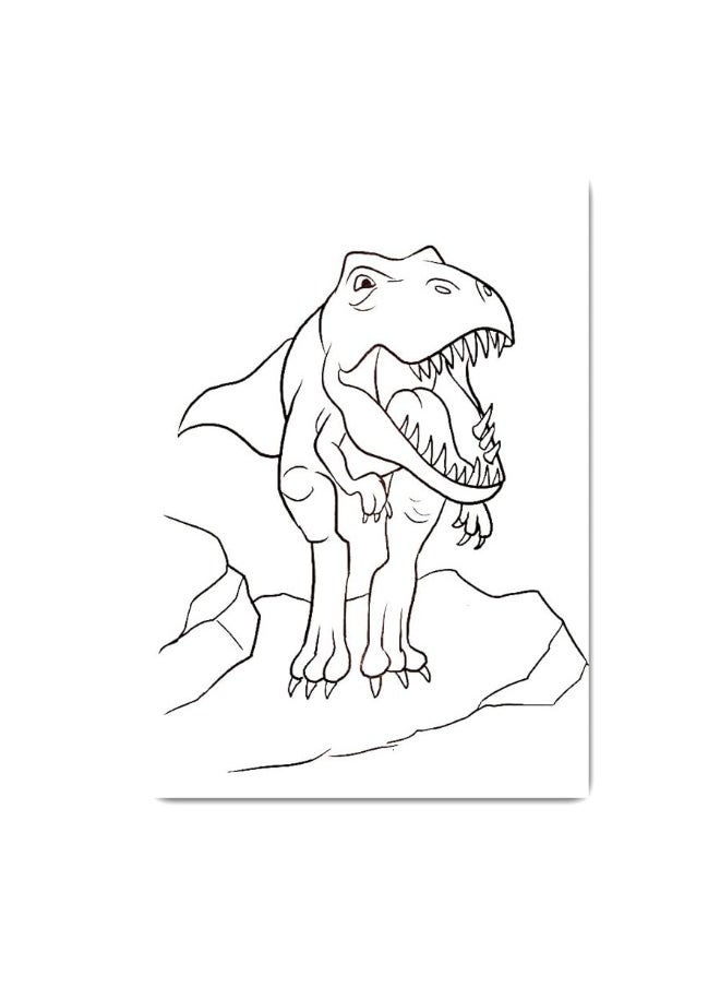 Dinosaur Party Supplies - Dinosaur Coloring Book Super Set Kids Toddler - 2 Books and Over 50 Dinosaur Stickers - Image 1