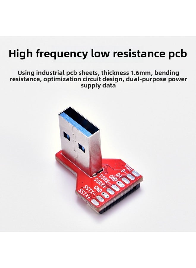 LDK USB3.0 High-speed Flexible Cable USB Male Female Connector Flat Flexible Cable FPC Raspberry Pi Connection-Color:80cm Flexible Cable