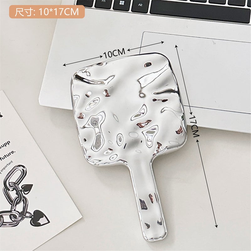 New Cartoon Cute Pet Handheld Makeup Mirror Ins Style High-Value Student Cute Handle Mirror With Small Mirror - Image 1