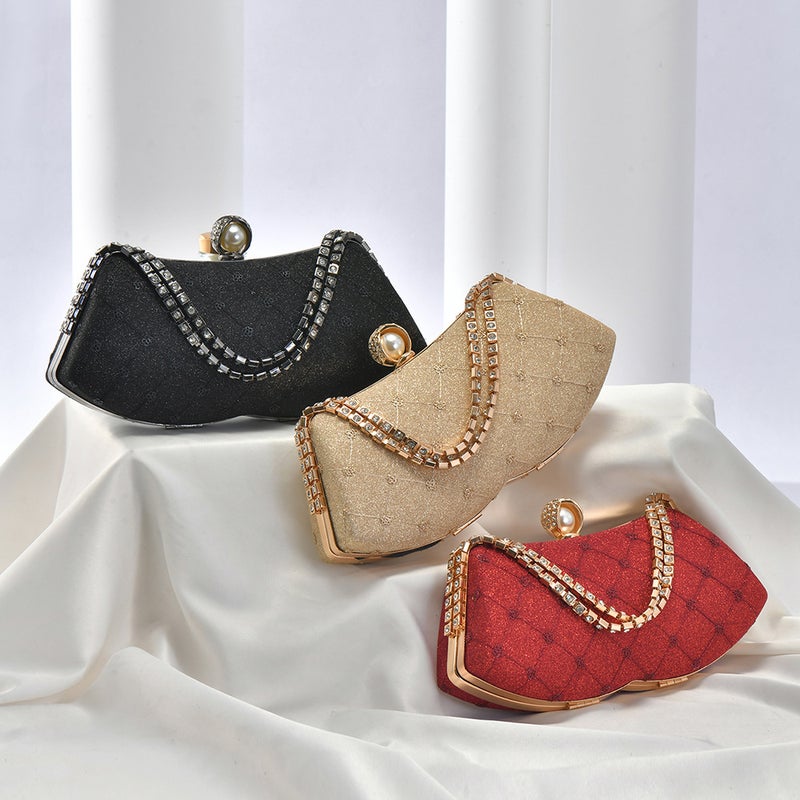 New Plaid Personality Dinner Ladies Bag Elegant Temperament Portable Banquet Bag - Image 2