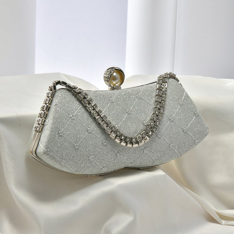 New Plaid Personality Dinner Ladies Bag Elegant Temperament Portable Banquet Bag - Image 1
