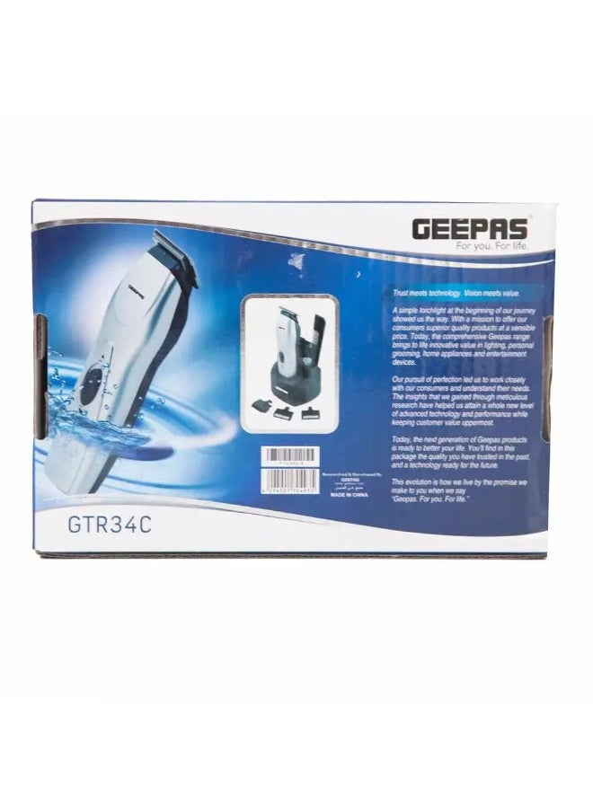 GEEPAS - Geepas Rechargeable Trimmer for Men- Silver - Image 1