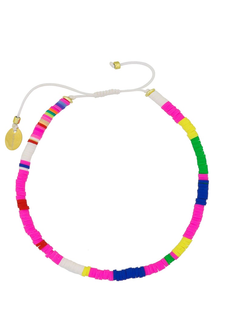 Fashionbox Aurora Surfer Anklet Multi 19Cm Gold Plated