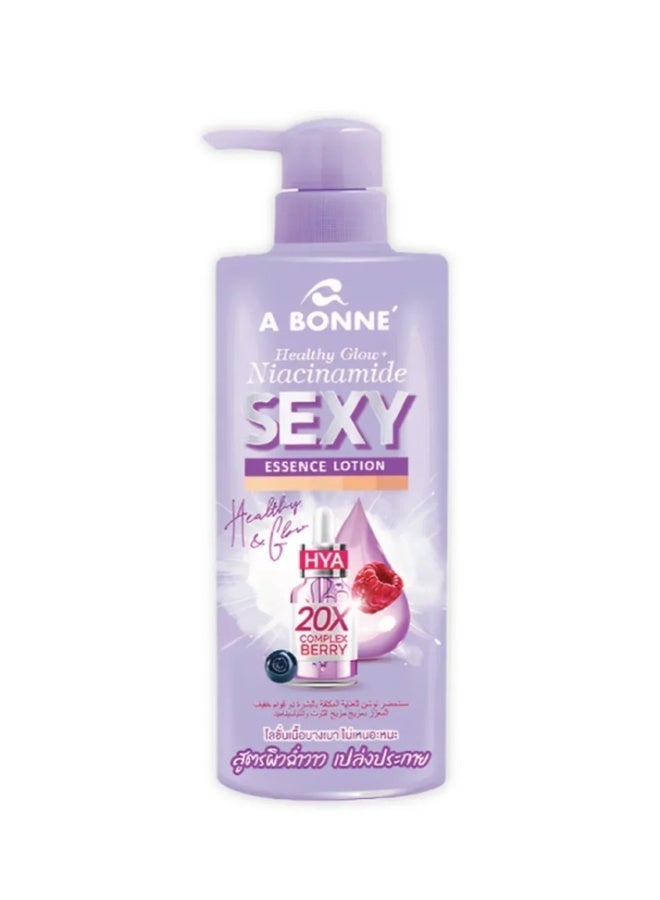A Bonne Healthy Glow+ Niacinamide Sexy Essence Lotion with Collagen & HYA 20X Complex Berry for Bright Smooth Skin 500ml - Image 1