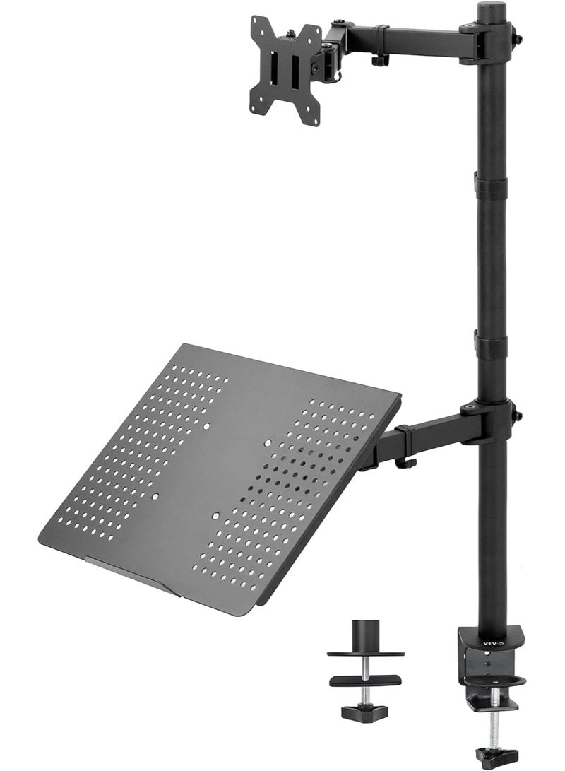 Adjustable Laptop & Monitor Desk Mount – Fits 13-27” Screens – Noise Reduction & Cable Management Stand - Image 1