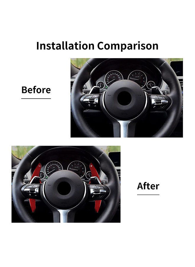 Generic - Carbon Fiber Steering Wheel Paddle Shifter Extension Cover Replacement for BMW 2 3 4 5 6 7 Series X1 X4 Z4 - Image 1