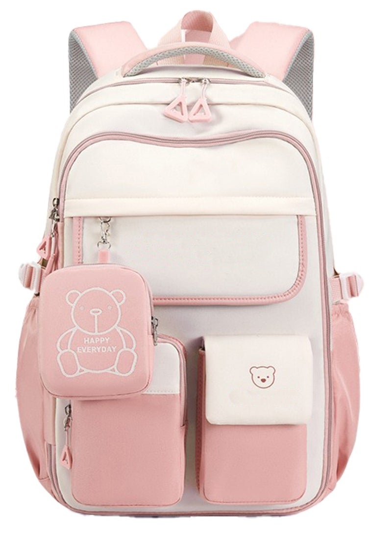 سكاي فيو حقيبة ظهر مدرسية للفتيات المراهقات، حقائب كتب للمرحلة الابتدائية والثانوية، حقائب كمبيوتر محمول من قماش مخملي، حقائب سفر يومية للنساء - Image 1