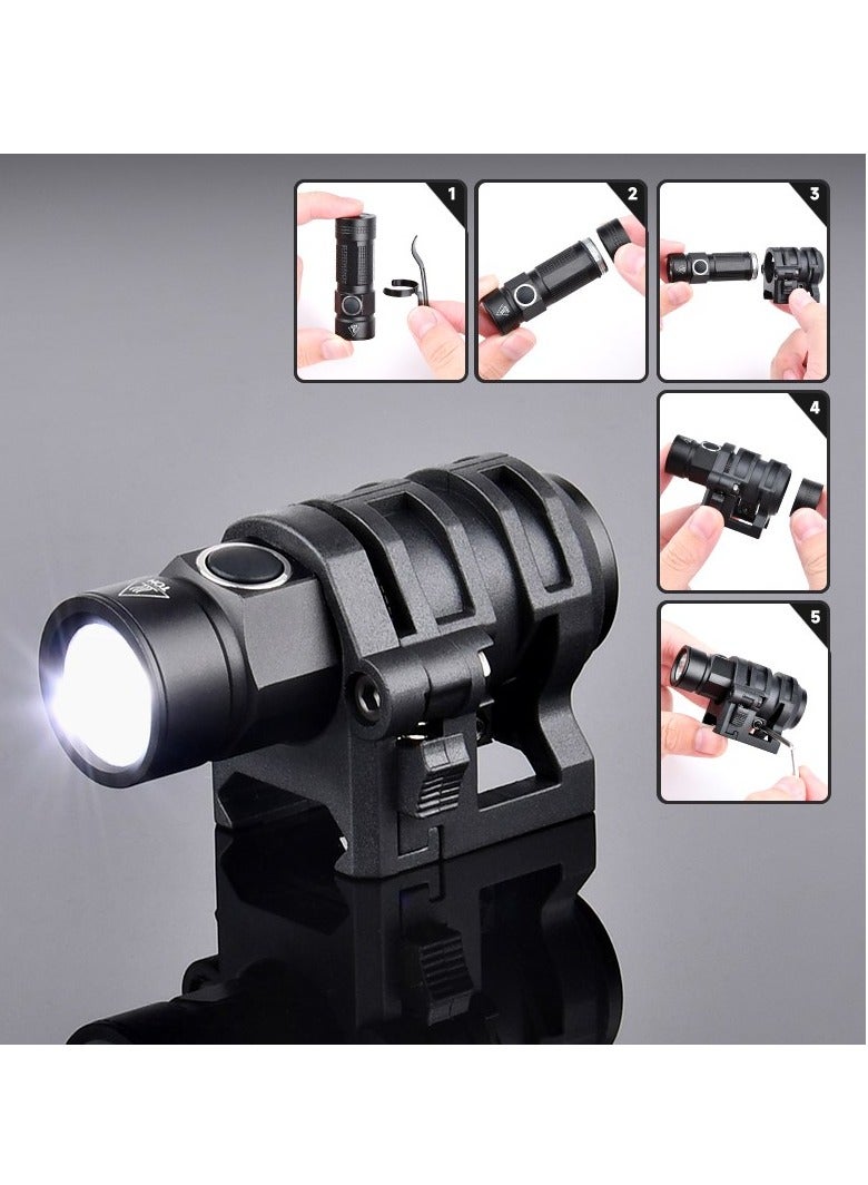 Led Tactical Helmet Arc Rail Light,  Survival Safety Lamp With Hat, Fast Helmet Flashlight Strobe For Emergency Survival Outdoor  - Image 3