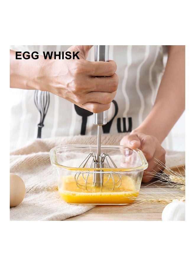 NIBEMINENT Stainless Steel Egg Whisk Silver - Image 1