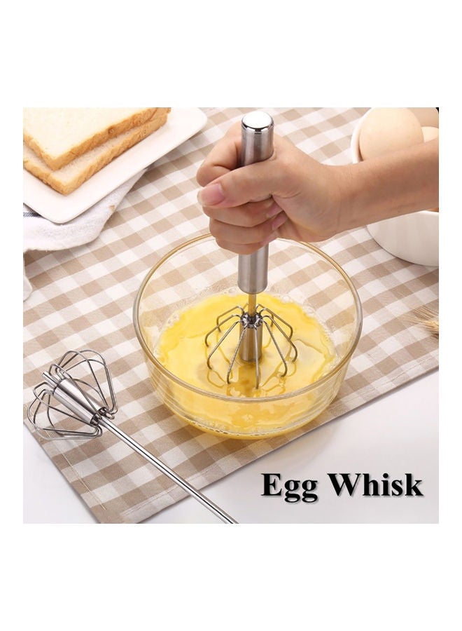 NIBEMINENT Stainless Steel Egg Whisk Silver - Image 2