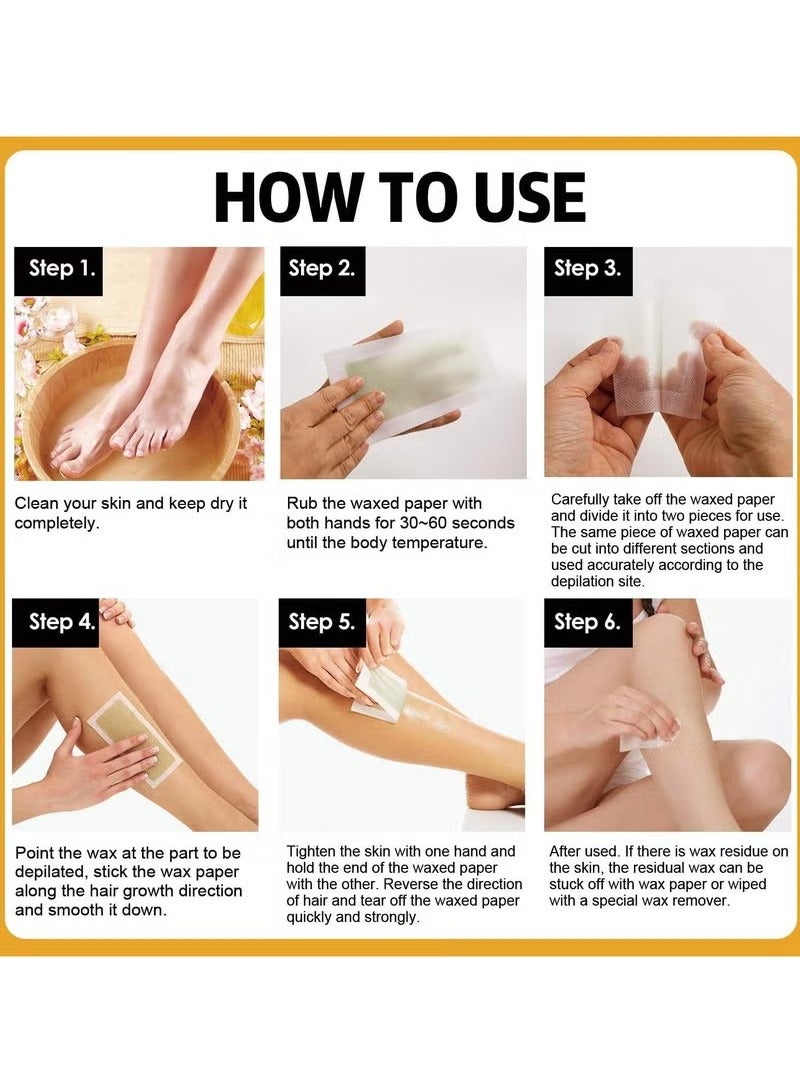 SUMAX Wax Strips - 40Pcs Hair Removal Wax - Professional Non-Woven Hair Removal Paper Strips, Suitable for Face, Body, Legs, Underarms, Etc - Image 4